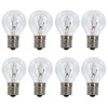 8 Pack S11 Intermediate E17 Base 25 Watt Bulbs for