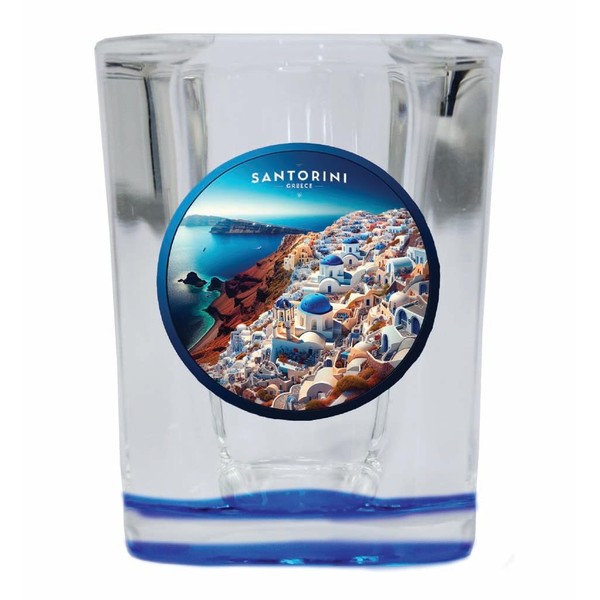 R and R Imports Santorini Greece Souvenir 2 Ounce Shot