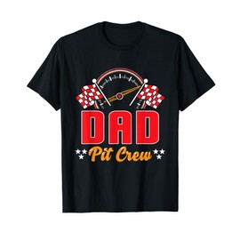 Race Car Birthday Party Matching Family Dad Pit Crew T-Shirt