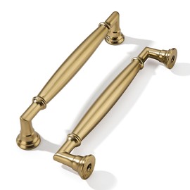 khtumeware 5 Pack 5 Inch(128mm) Champagne Bronze Cabinet Pulls, Cabinet Handles Kitchen Cabinet Hardware for Cupboard Drawer Handles Dresser Pulls