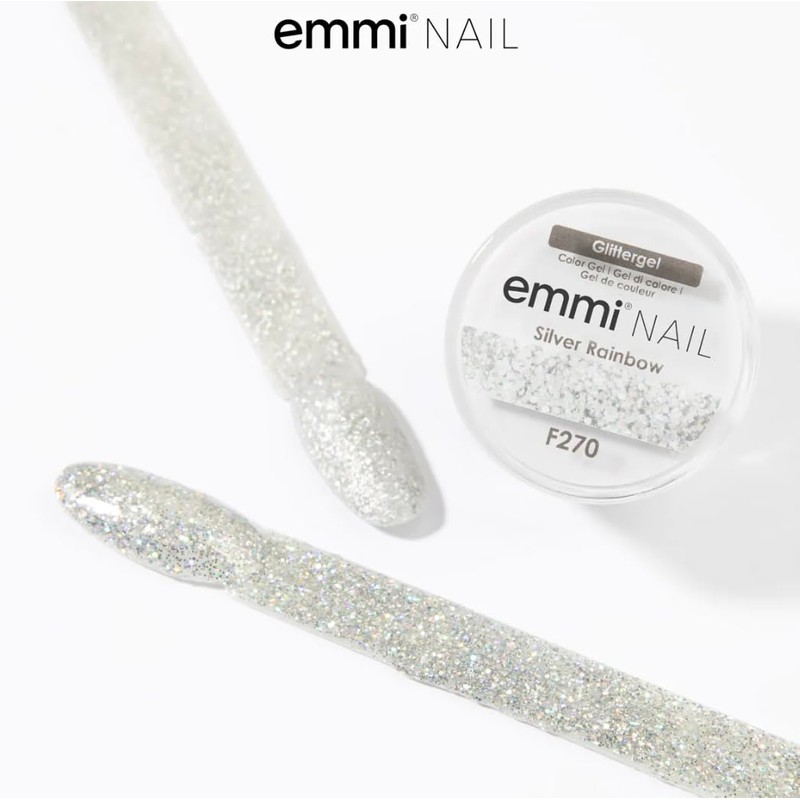 Emmi-Nail Glitter Gel Silver Rainbow 5 ml 5 ml