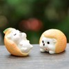 Operitacx 7pcs Miniature Resin Hedgehog Models Multi-functional Desktop Decor for