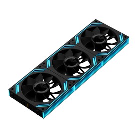 G120Pro 3 Pack Reverse Blade Pc Fan, 120mm Daisy Chain Pc Fans Speed Up to 1850RPM, for Computer Case Cooler（Black）