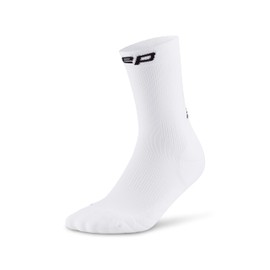 CEP Core Run Mid Cut Compression Socks 5.0, White, Unisex, XL