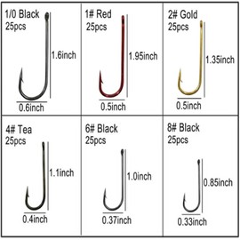Fishing Hooks Bobber Freshwater Equipment Set 200 Pieces Fishing Tackle Hooks Fishing Weights Bobber for Fishing Beginner Fishing Tackle Starter Kit for Trout Panfish