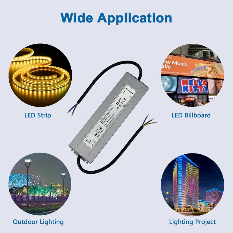 12V LED Driver 100W Waterproof IP67 Constant Voltage Slim Power