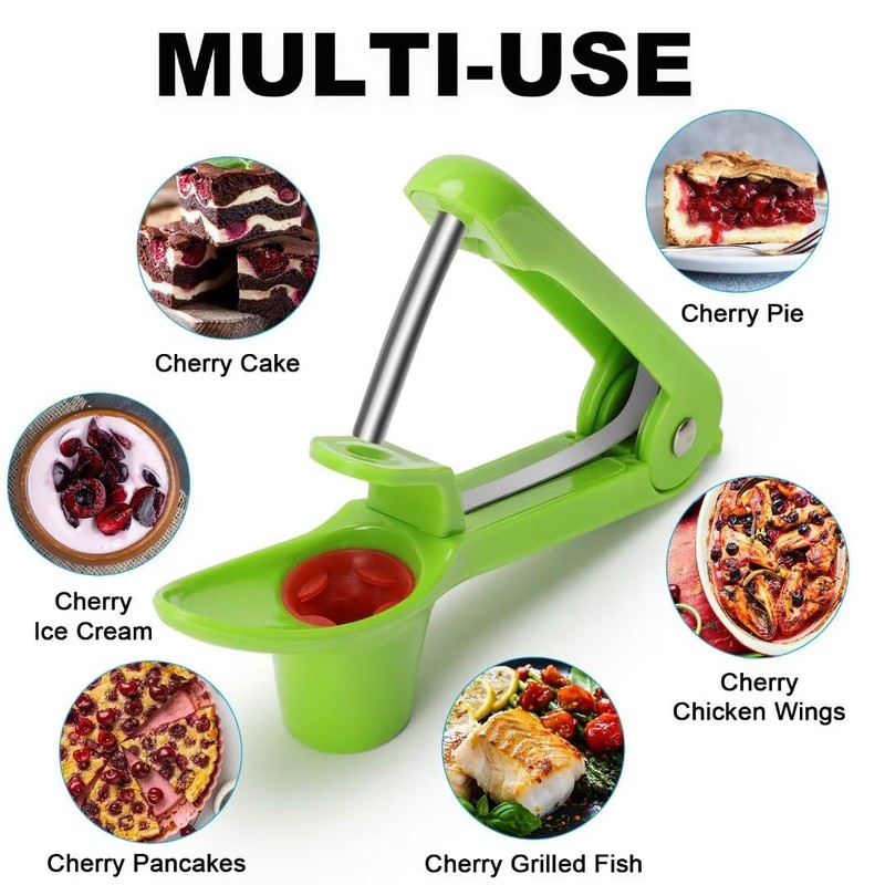 SCHVUBENR Cherry Pitter Tool - Stainless Steel Cherry Corer Pitter