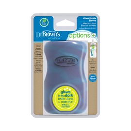 Dr. Brown's Wide-Neck 100% Silicone Baby Bottle Sleeve, Glow-in-The-Dark, 9oz