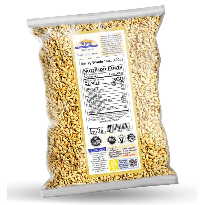 Rani Barley (Jav) Whole With Husk (Non-hulled) 14oz (400g) ~