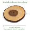 Lipper International Acacia Tree Bark Footed Server for Cheese, Crackers,