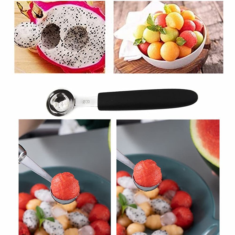 Stainless Steel Fruit Melon Baller Spoon Cutter, Heavy Duty Design