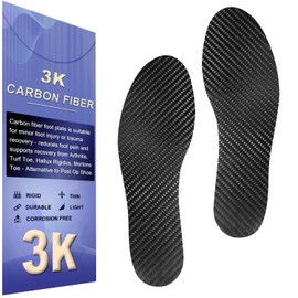 Carbon Fiber Insole, 1 Pair Rigid Shoe Insert for Men & Women Recovery of Arthritis, Turf Toe, Morton's Extension, Hallux Rigidus Insole Support (8.46"-215mm-Men's 5-5.5/Women's 6-6.5)