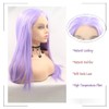Angle Lucky Purple Lace Front Wig for Women Long Straight