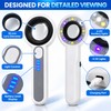 60X Handheld Magnifying Glass for Close-Up Inspection – Rechargeable LED