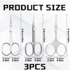 Pack of 3 Cuticle Scissors, Care Scissors Made of Stainless