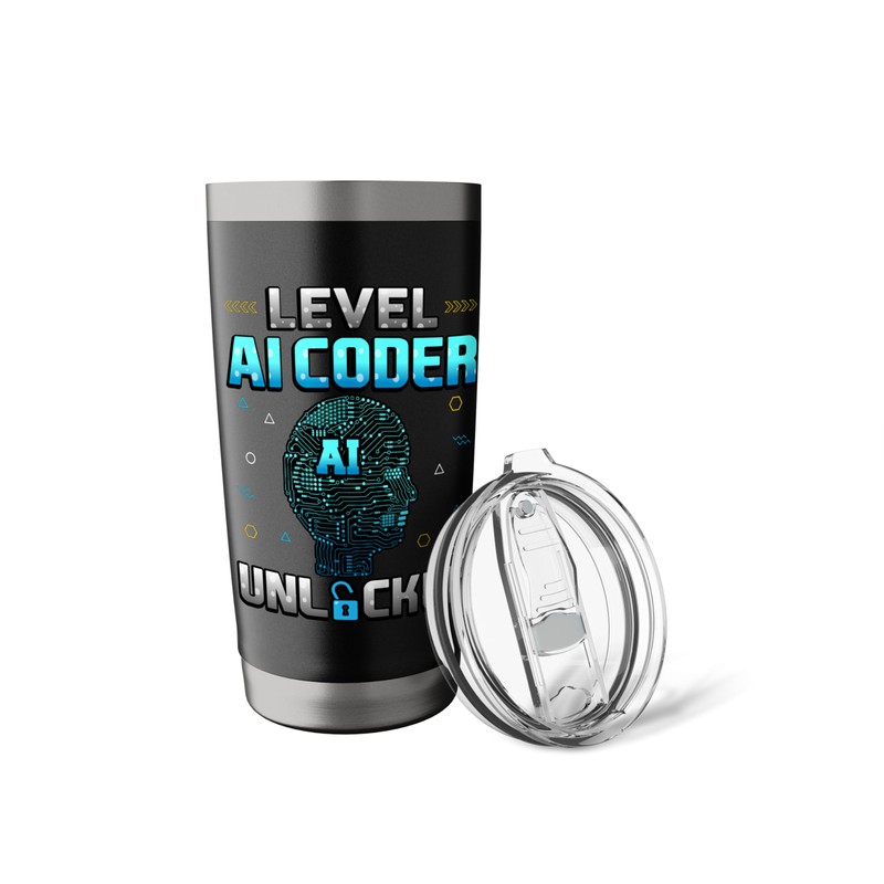 Level AI Coder Unlocked Machine Learning Tech Stainless Steel Insulated