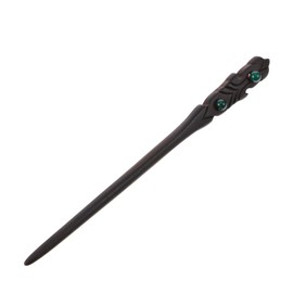 Healvian Vintage Black Ebony Hair Stick Simple Handcrafted Women Hairpin for Elegant Headdresses Retro Style Hair Accessories for Weddings and Parties