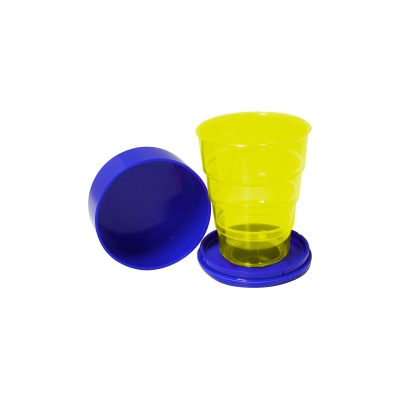 Folding Cup 200 ml Bright Yellow Plastic DDR Plastic Drinking