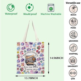 Dice Giveth and The Dice Taketh Away DM Inspire Tote Bag of Holding Players Dices Bag Dragon Games Player Gift (Taketh Away T CA)