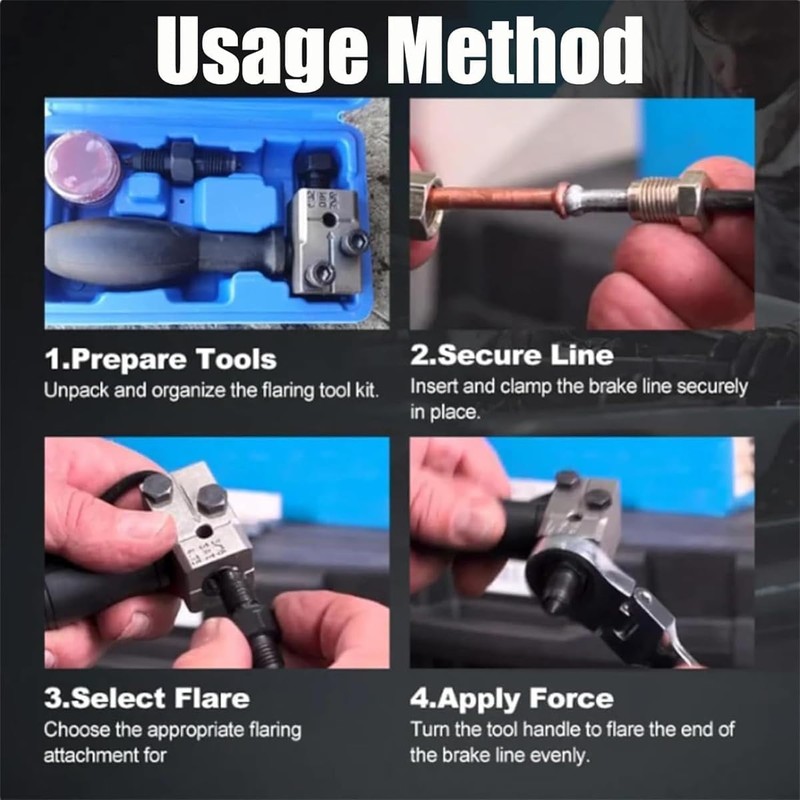 Universal Automotive Brake Pipe Flaring Tool Kit, Single Double Brake