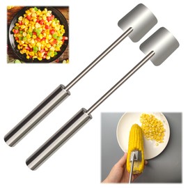 EGZ Corn Cob Peeler Peeler Easy Clean Corn Cob Stainless Steel Splitter Tool Suitable for Home Kitchen, Restaurant Chef, Picnic Lovers (2 Pcs)