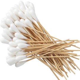 20 cm long cotton buds, cotton buds, large head, long wooden stick with cotton head, cleaning sticks, wooden stick with thick cotton head for cleaning, makeup, ear care, pack of 60
