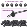 Swpeet Pack of 105 Round Single Hole Plastic Cord Locks