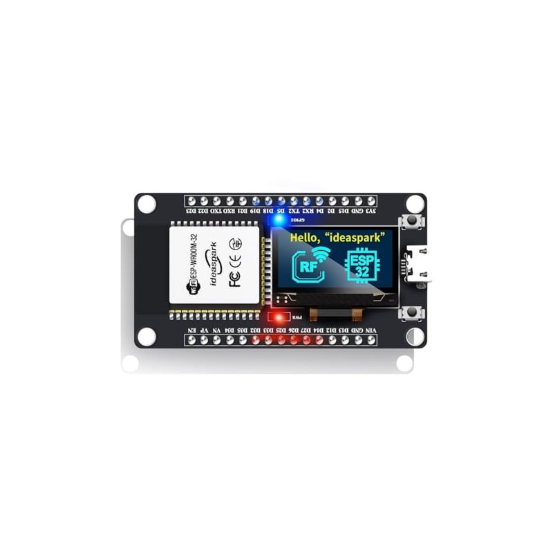 ESP32 Development Board with 0.96 Inch OLED Display,CH340,WiFi+BLE Wireless Module,Micro