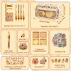 Capybara Pencil Case with 9 Compartments, 37 Pieces Capybara Stationery