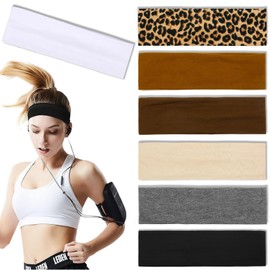 Lilbitty Set of 7 Headbands, Women's Hair Band, Thin, Non-Slip Elastic Hair Bands for Women, Sports, Cotton Headband for Yoga, Running, Fitness, Headbands for Women and Girls