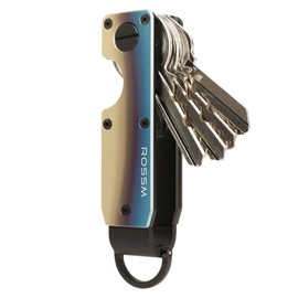 ROSSM Key Organizer - Compact Metallic Key Holder | Minimalist Innovative Keyholder | Smart Keychain Secures 2-6 Keys