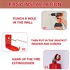 4 Pack Universal Fire Extinguisher Bracket and 4 Fire Extinguisher