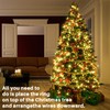 Warm White Christmas Tree Lights with Ring Outdoor Indoor,16 Lines