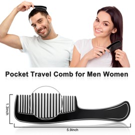 HOFASON 20 Pcs Bulk Hair Combs Individually Wrapped for Women, Kids, Men Beard, Professional Wide Tooth Comb for Hair Styling, Travel, Homeless, Hotel, Shelter, Nursing Home and Church (Black)