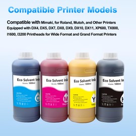 Aulay Eco Solvent Ink for Wide Format Grand Format Printers Use for DX4 DX5 DX7 DX9 DX10 DX 11 XP600 TX800 Printhead