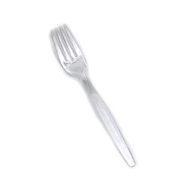 Maryland Plastic Forks (Pack of 50) - Disposable Plastic Flatware, Perfect Party Supplies for Birthday, Baby Shower, Home Use, Dinner & More Events, Clear