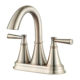 Pfister Cantara Bathroom Sink Faucet, 4-Inch Centerset, 2-Handle, 3-Hole, Brushed Nickel Finish, LF048CRKK