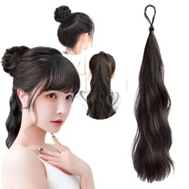 TefuRe MY-605NBK One-Piece Hair Bun Extension, Natural High Quality Fiber, Fits Even Human Hair