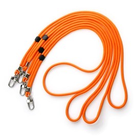 trage.band® Long Adjustable Neck Strap with Carabiner Hook, Pack of 4, Orange