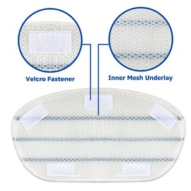 10 Pack Replacement Steam Mop Pads Compatible with PurSteam ThermaPro 10-in-1 Steam Mop Washable Reusable Pads