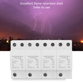 SOULONG 4P House Protector 12.5KA-25KA 35mm DIN Rail Protector T1 Class Power Supplies 385V AC Arrester Low Voltage Protection Device,LT-I12.5