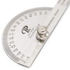 0-180° Protractor Stainless Steel Angle Adjustable in Centimeter Ruler 100mm