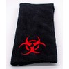 Embroidered Biohazard Symbol Hand Towel - Plush and Absorbent