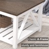 ChooChoo Farmhouse Coffee Table, Rustic Vintage Living Room Table with