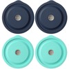 Replacement Lids for Pyrex 7200-PC 2 Cup, Silicone Round Storage