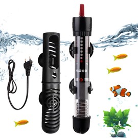 Vegena Aquarium Heater 50 W, Aquarium Heating Rod, Aquarium Heater, Adjustable Temperature Aquarium Heater for Fish Tanks and Aquarium with 2 Sections, Protective Cover