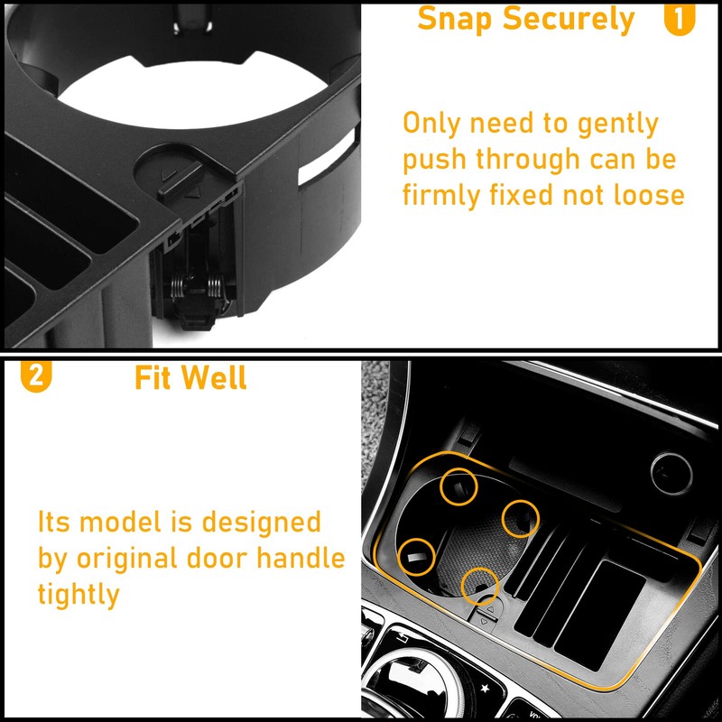 TTCR-II Cup Holder W205 Compatible with Mercedes C Klass W205