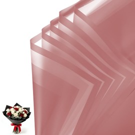 PATIKIL 20 Sheets Flower Wrapping Paper, Waterproof Floral Bouquet Wrapping Paper Florist Supplies Packaging for DIY Crafts Wedding Birthday Gift, Red