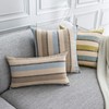 NATUS WEAVER 2 Pieces Decorative Classic Retro Stripe Throw Pillow
