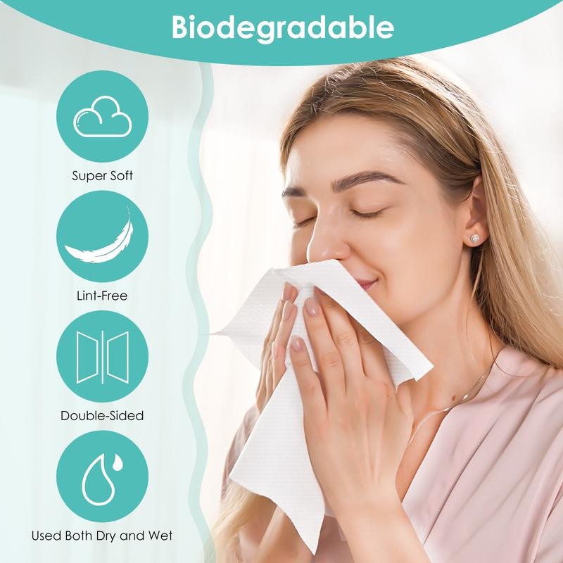 Ditoi Disposable Face Towels Home Use Single-use Towelette:_1 Pack (50counts,